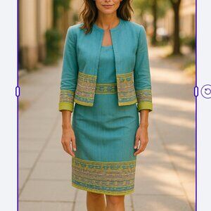 Ruty Skirt Set Embroidered Three Piece Outfit Plus Size 14